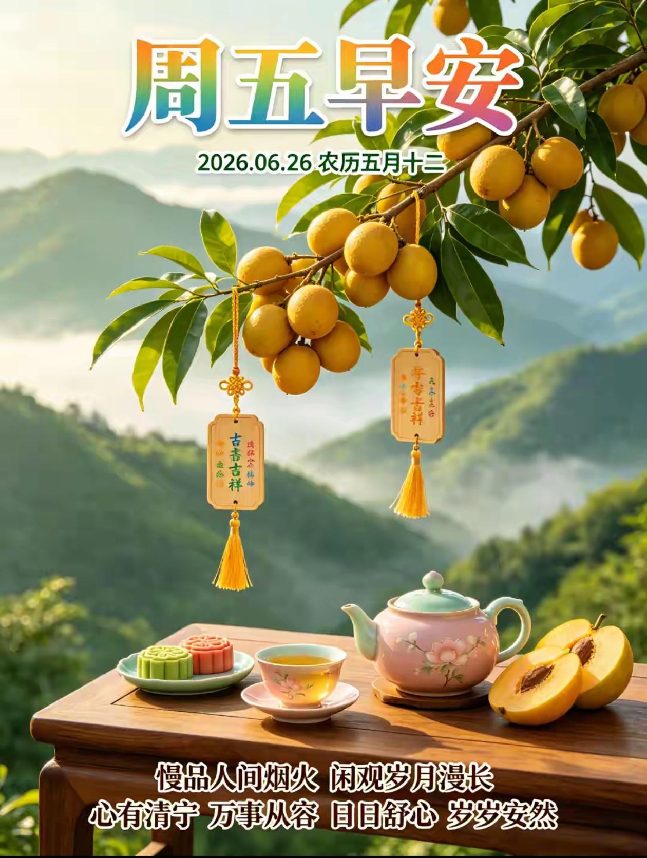 🌺2026./6.26绿荫小憩.平和静养🌺
 
🌿🌸七律.炎夏静养🌸?