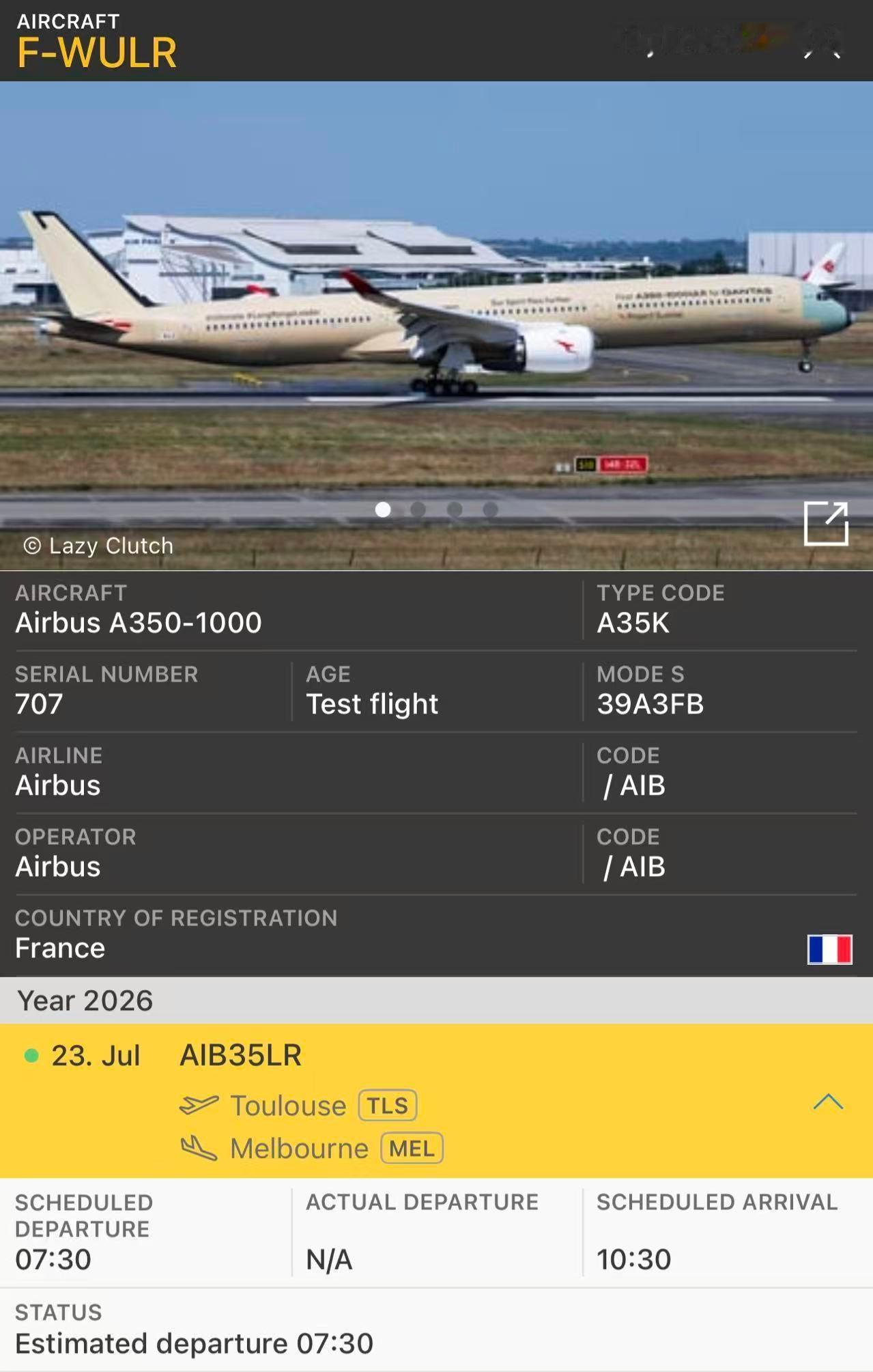 A350-1000ULR将于今天执行极限测试飞行
 
7月23日，民航业将迎来一