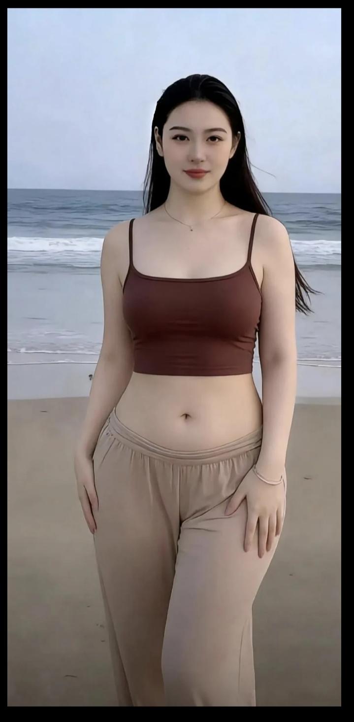 美图欣赏，看图写诗，情感解读
 
《沙滩闲绪》
七言绝句：
潮声漫过浅沙痕，
风