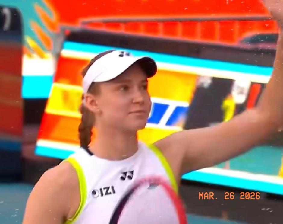 WTA迈阿密大师赛今天凌晨结束了后两场1/4决赛：
莱巴金娜1/4决赛中，在先丢