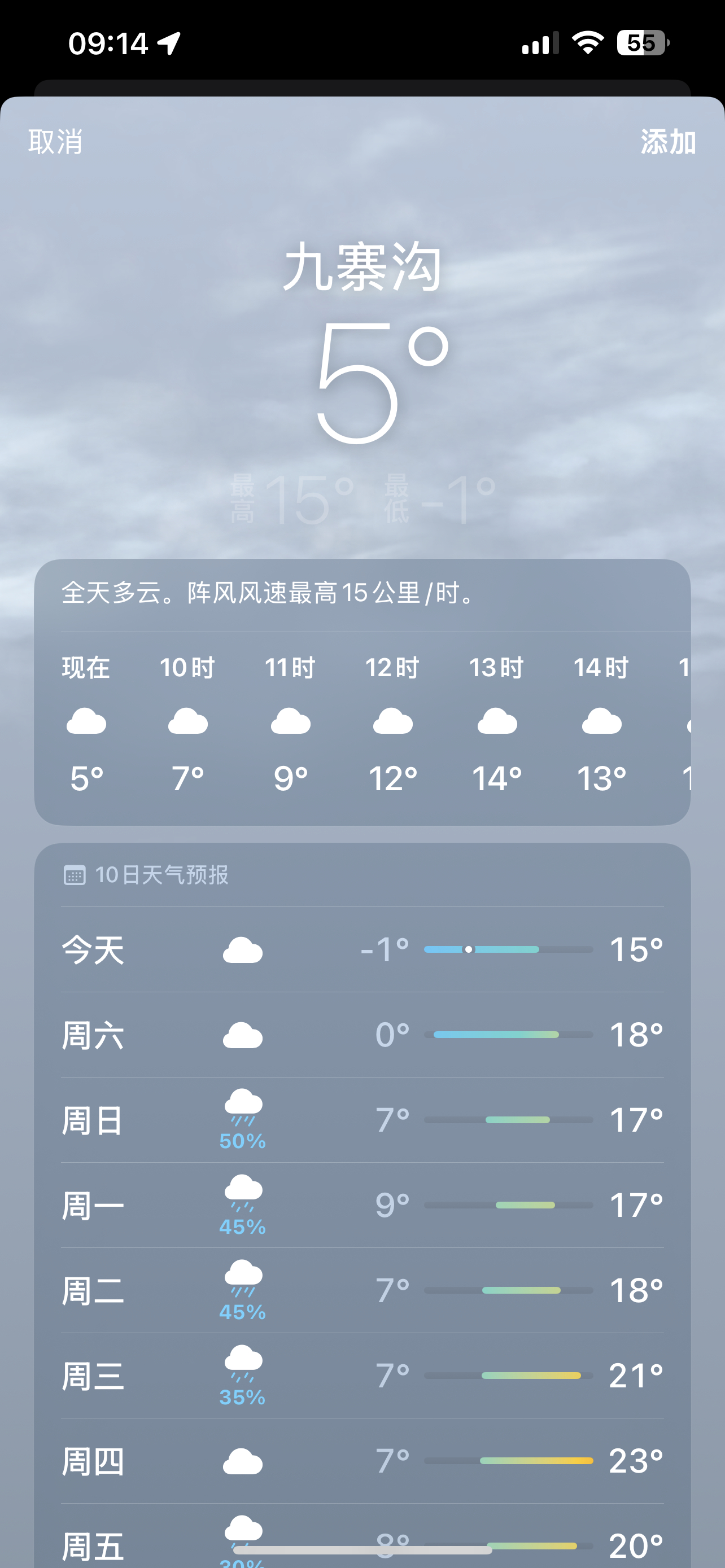 好冷啊，希望今天九寨沟不要下雨🥶 