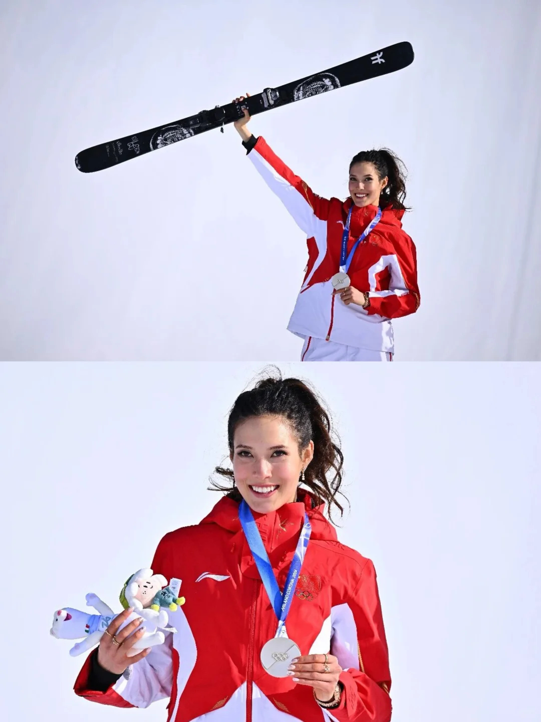 谷爱凌空中姿态太美了翩若惊鸿，婉若游龙，她在U型池里把滑雪滑成了艺术！腾空舒展、