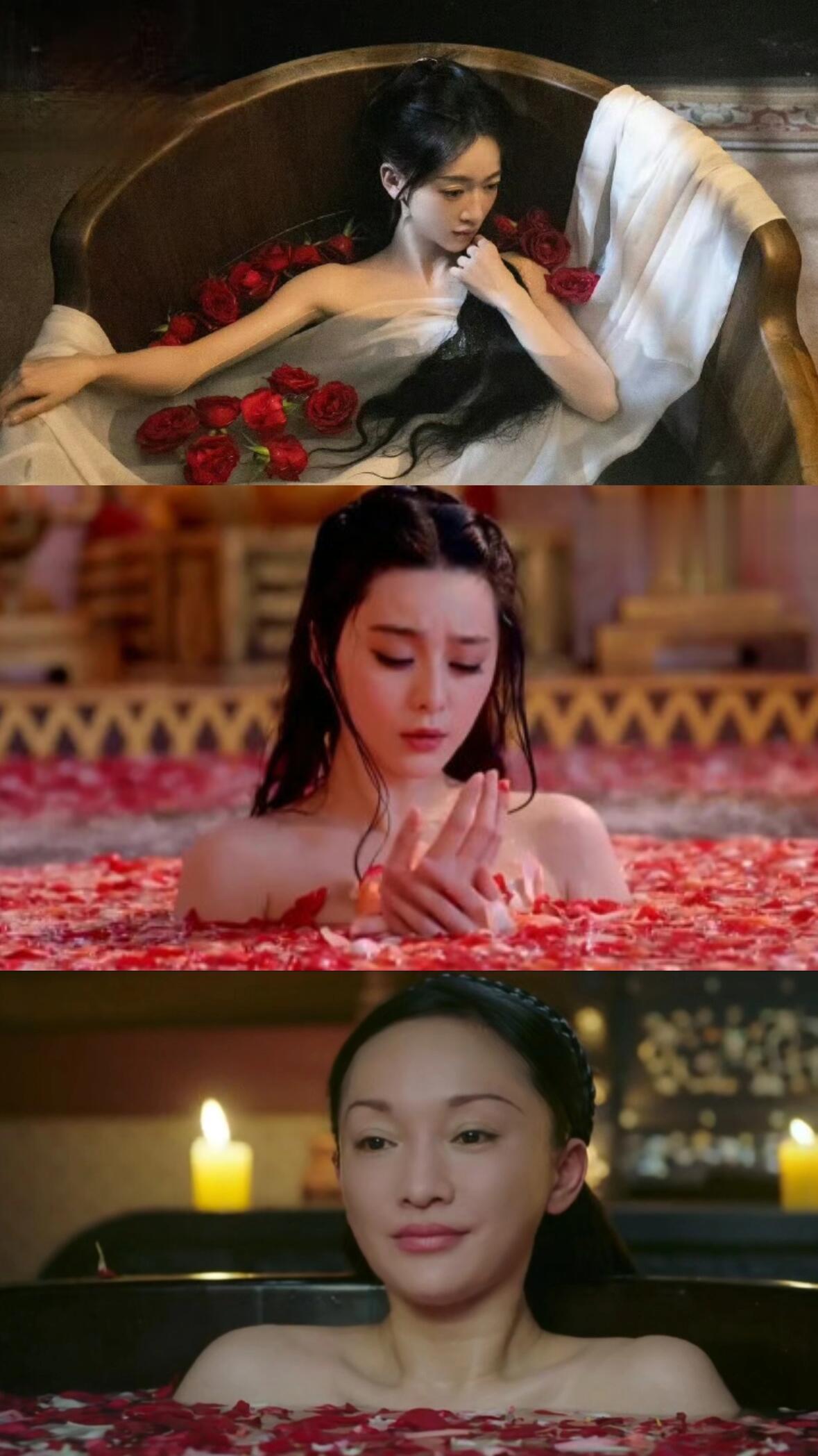 泡澡的三人三色第一张唯美第二张绝美第三张…… ​​​