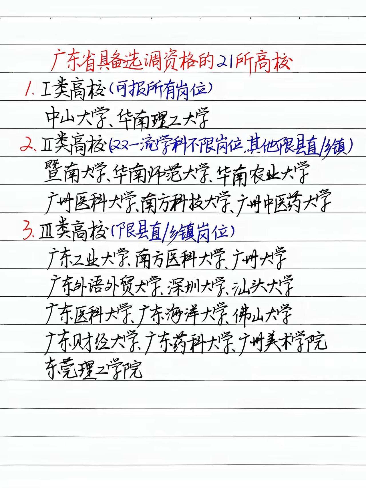广东省具备选调资格的21所高校。广东高校 选调 中山大学 华南理工大学