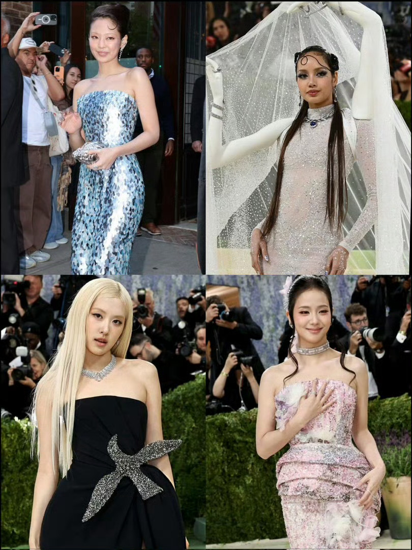BLACKPINK全员亮相metgala红毯感觉没有把她们的美体现出来，可能是我