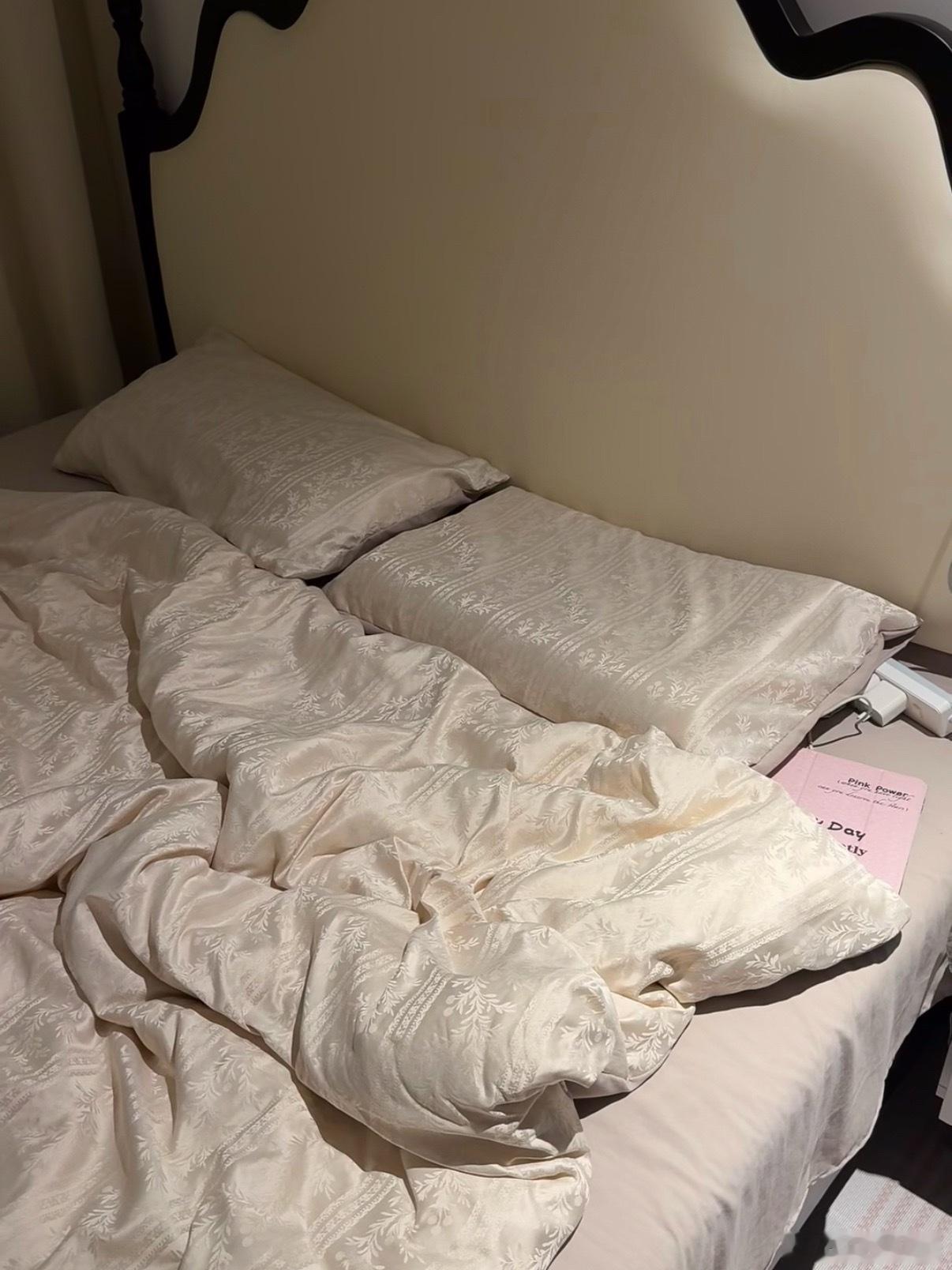 床上四件套变床上四十件套，说实话我很喜欢买四件套在家里放着，一周不换我就觉得在螨