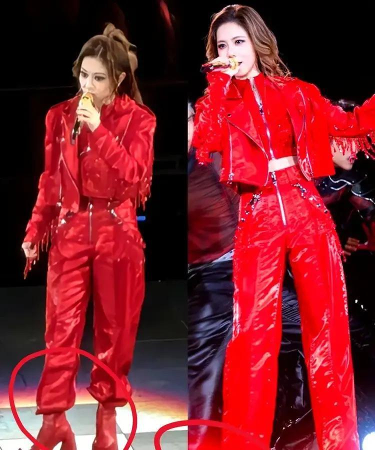 裤子被喊丑，她当场剪！
 
演唱会开到一半，前排突然吼：裤子太宽！邓紫棋愣了半秒