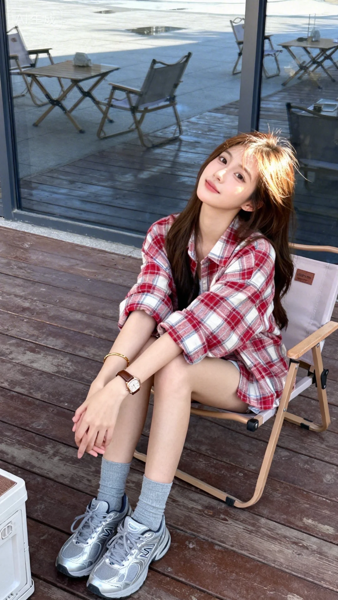 保持人物五官和脸型不变，无面部变形、无五官模糊、无磨皮过度。表情温柔...