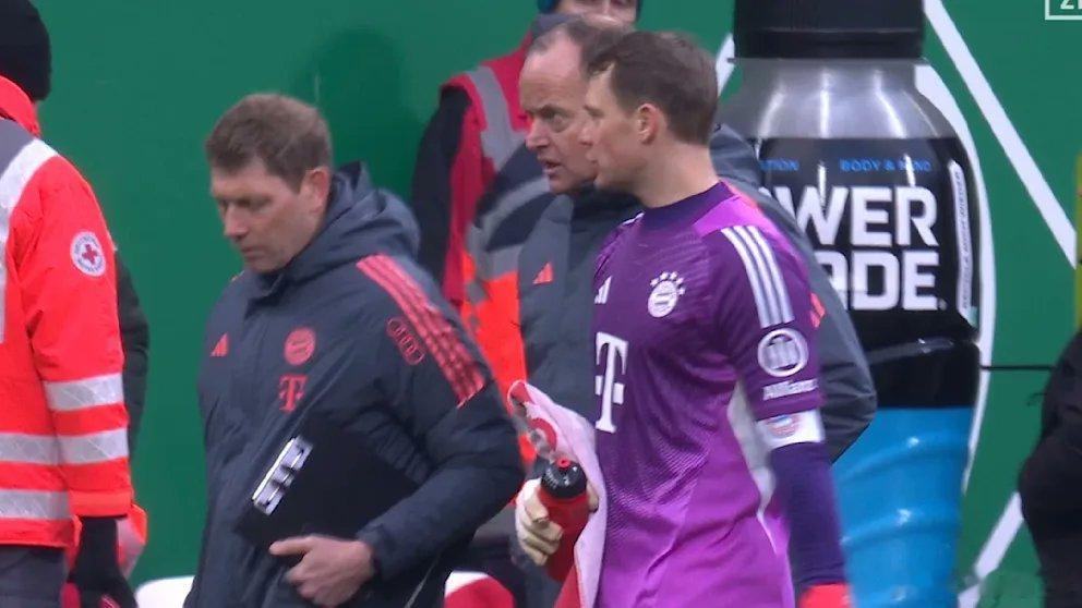 🚨曼努埃爾·諾伊爾被替換下場❓🎙️弗羅因德：“只是輕輕拉了一下，這是預防措施