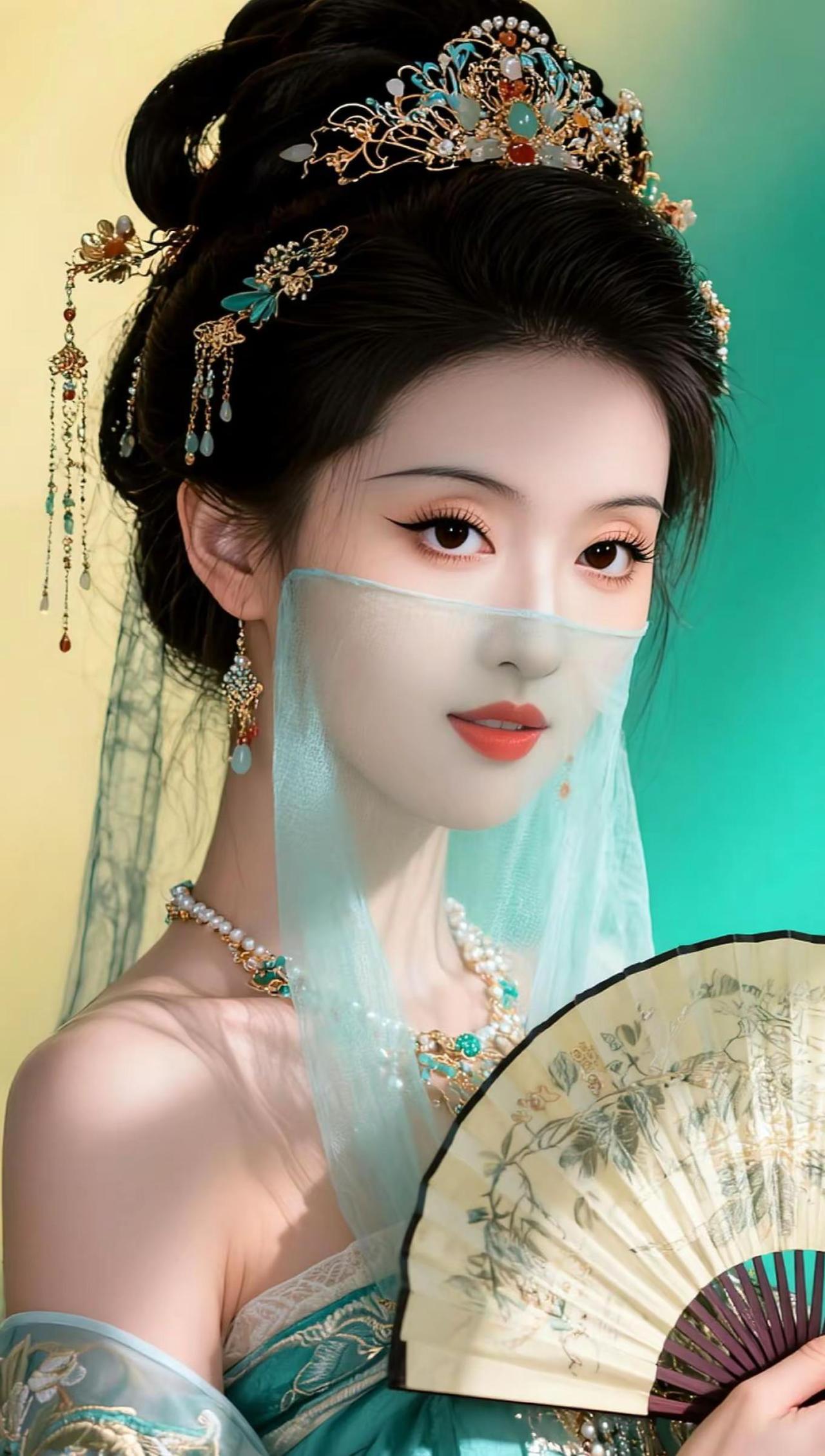 AI薄纱团扇照 随变ai随便玩