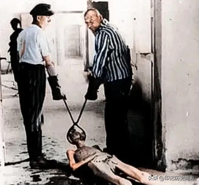 时间：这张老照片拍摄于二战期间
地点：德国达豪集中营
背景：二战期间德国纳粹分子