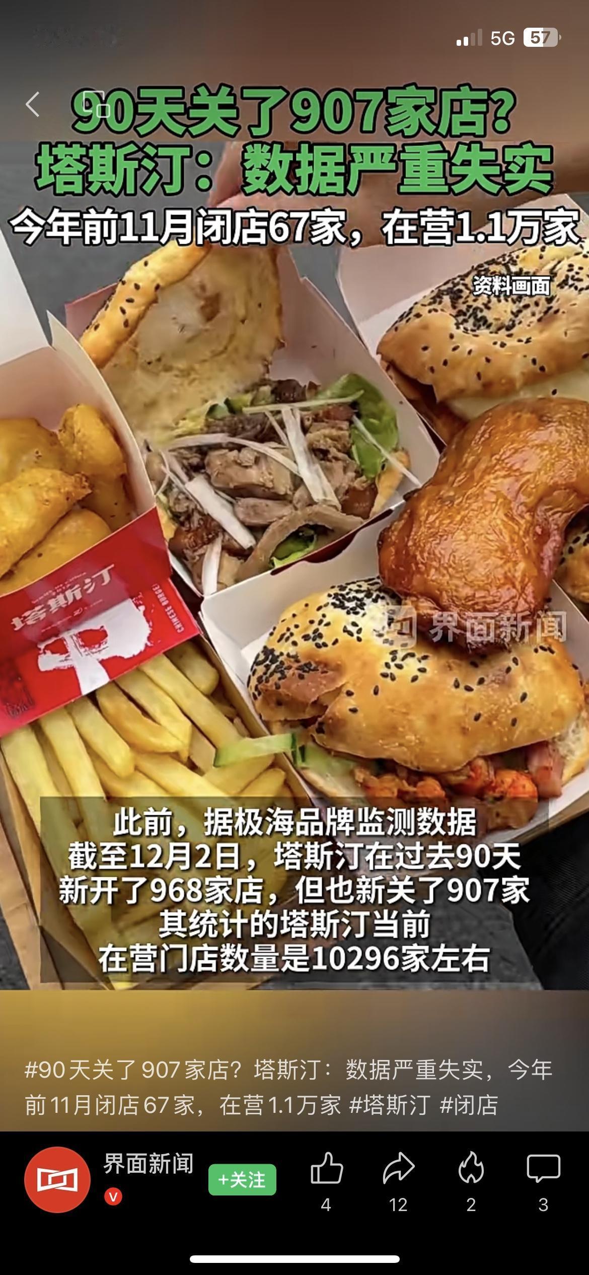 家人们！塔斯汀加盟争议吵翻了！网传90天关907家，品牌方回应数据失实￼￼￼！