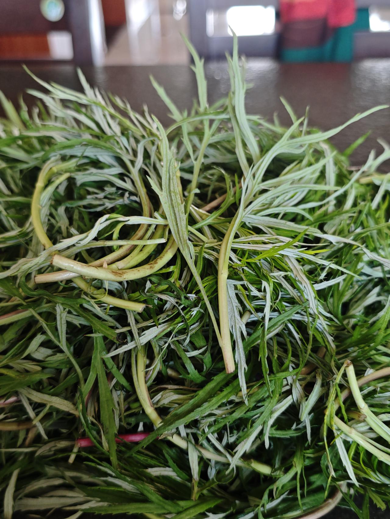 昨天逛完庙会回来的时候，在地边捡了一大把柳蒿芽。

柳蒿芽可是好东西，每年总会在