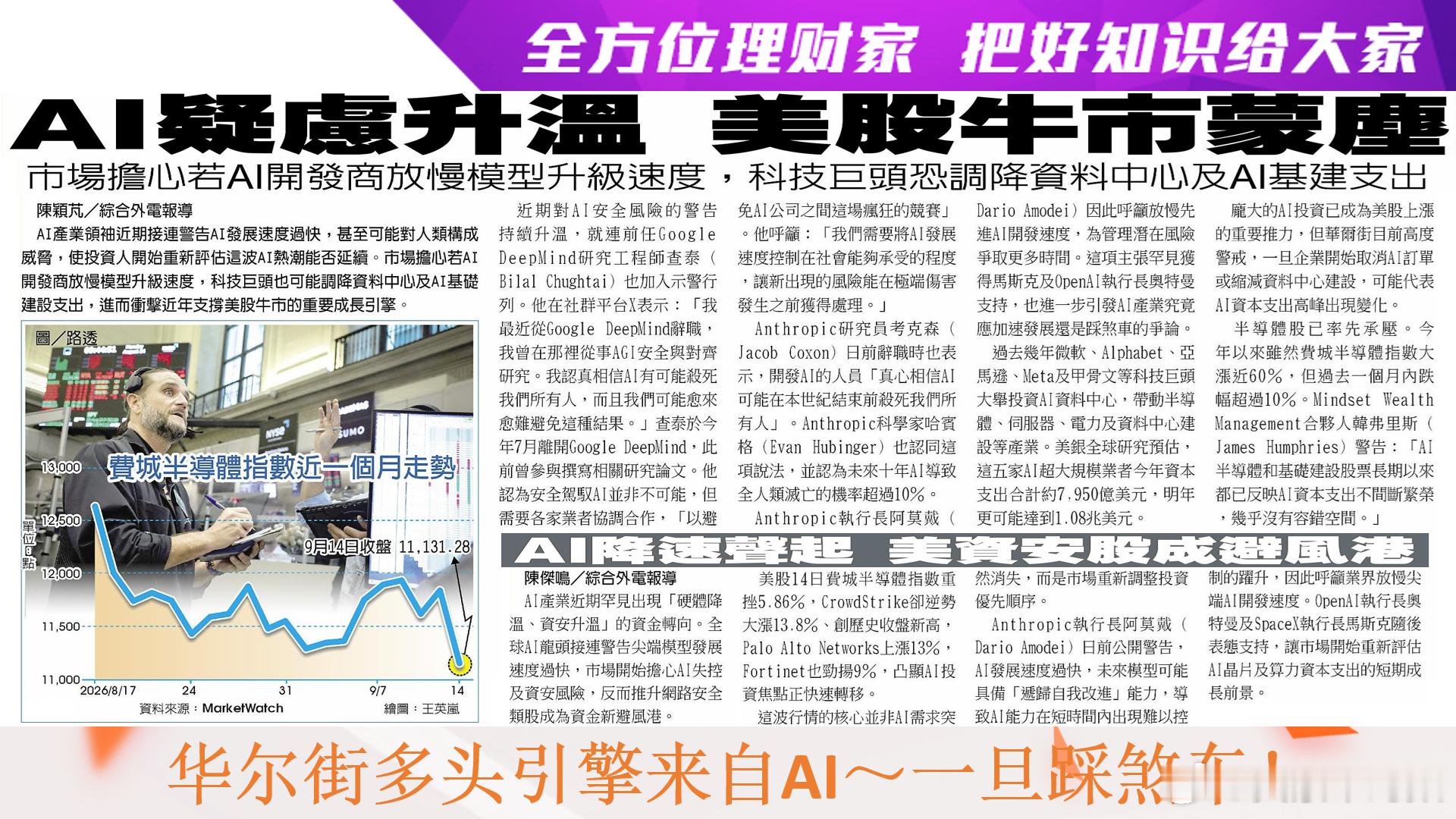 全方位理财家，把好知识给大家～〈每日一分钟，能知天下事〉（引用图文之解析度已尽量
