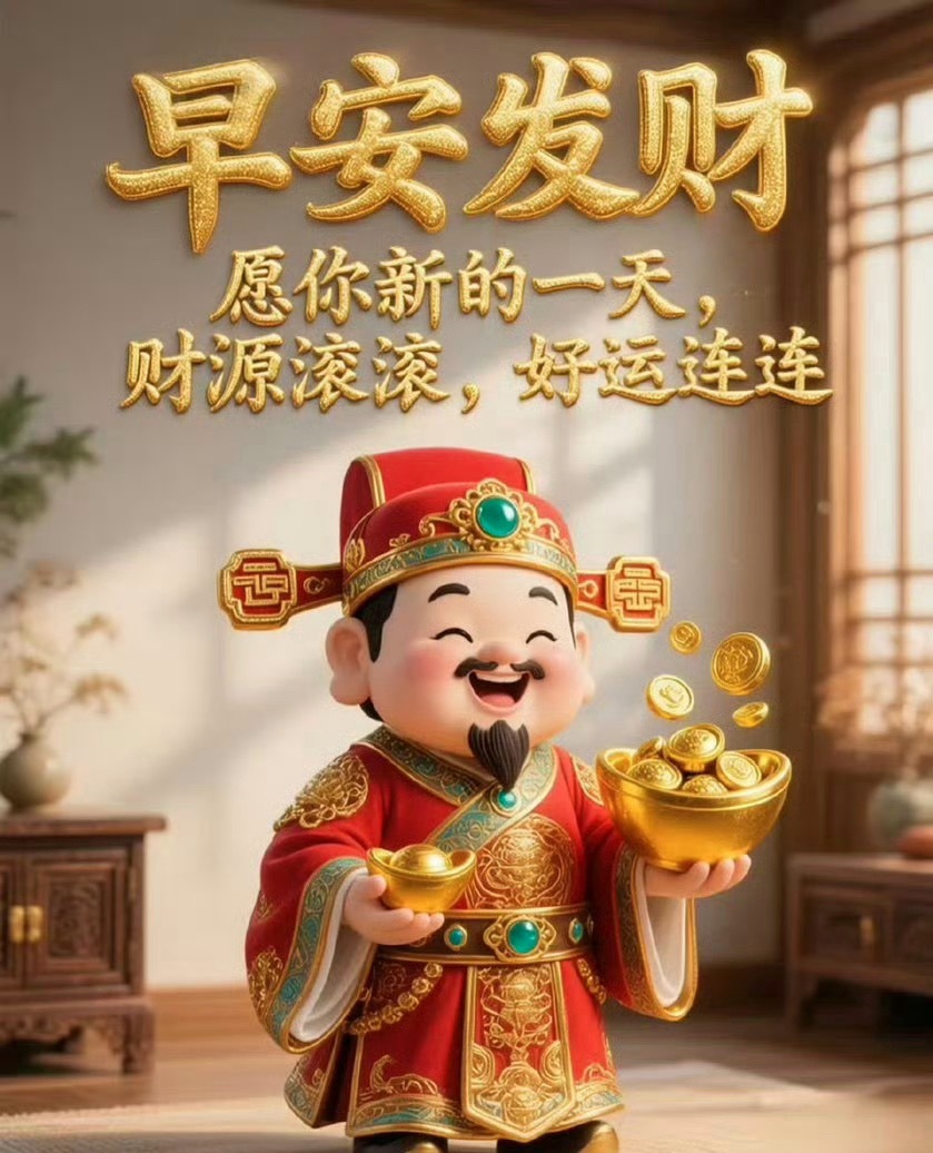 兄弟姐妹们早上好！清晨迎财运，点赞接好运祝点赞、评论 888 的朋友们：账户长虹