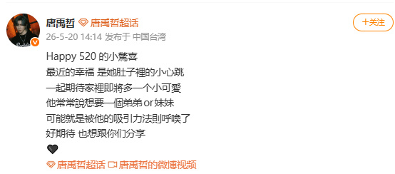 唐禹哲老婆二胎