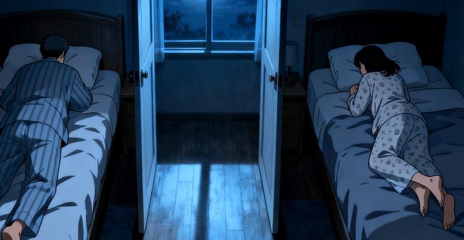 分房睡不是习惯，是默认离婚。
俩人躺一个屋里，却像住酒店，早安晚安都靠短信。
孩