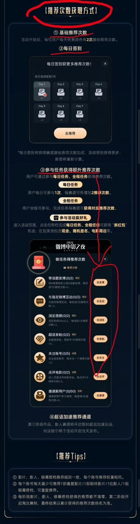 大家早安📣，投票记得做哦→2026微博电影之夜线上荣誉推荐 ❶瞩目影人👉🏻