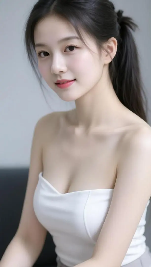 AI马尾甜照 ai创作