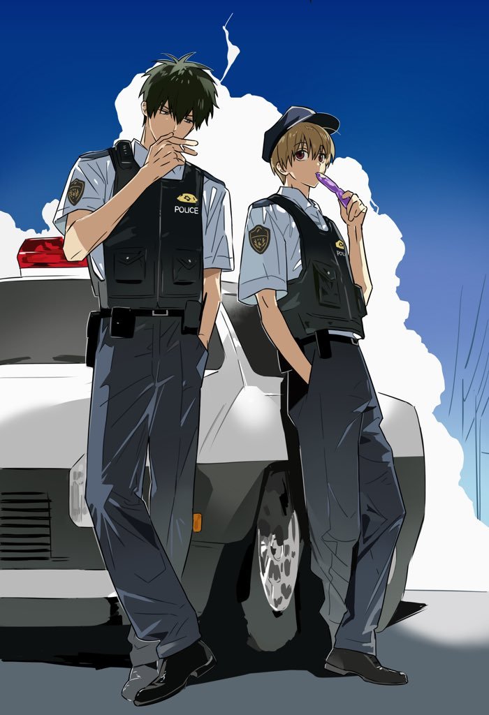 银魂冲土 商老师绘制的冲土饭警官大人太帅了.绘：shang_okihiji暑期片