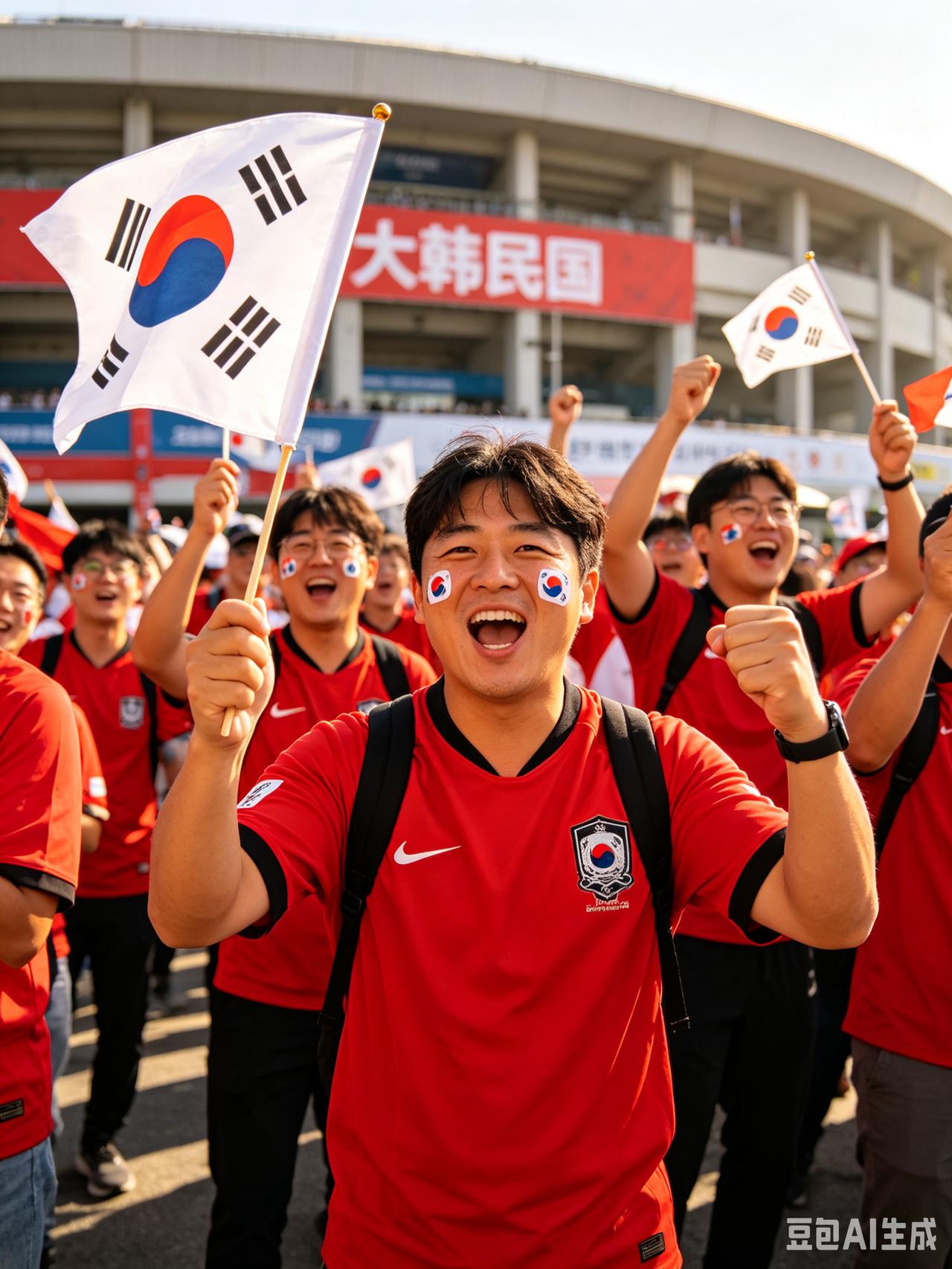 韩国球迷这一届世界杯的心情。

晋级决赛圈后:        哈哈，轻松晋级了。