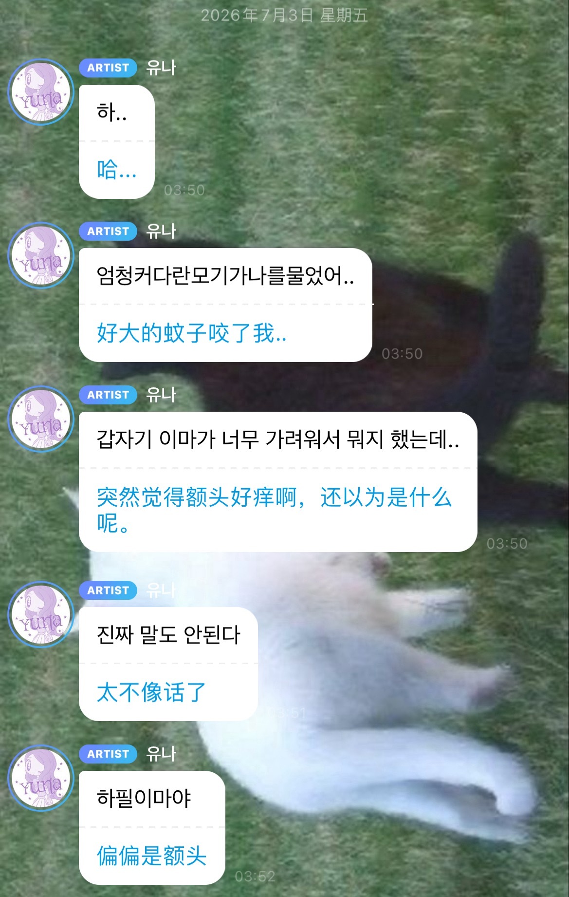 一早起来看到孩子凌晨被蚊子叮了恁大一个包觉得又可怜又好笑🐰：这种程度应该是被蜜