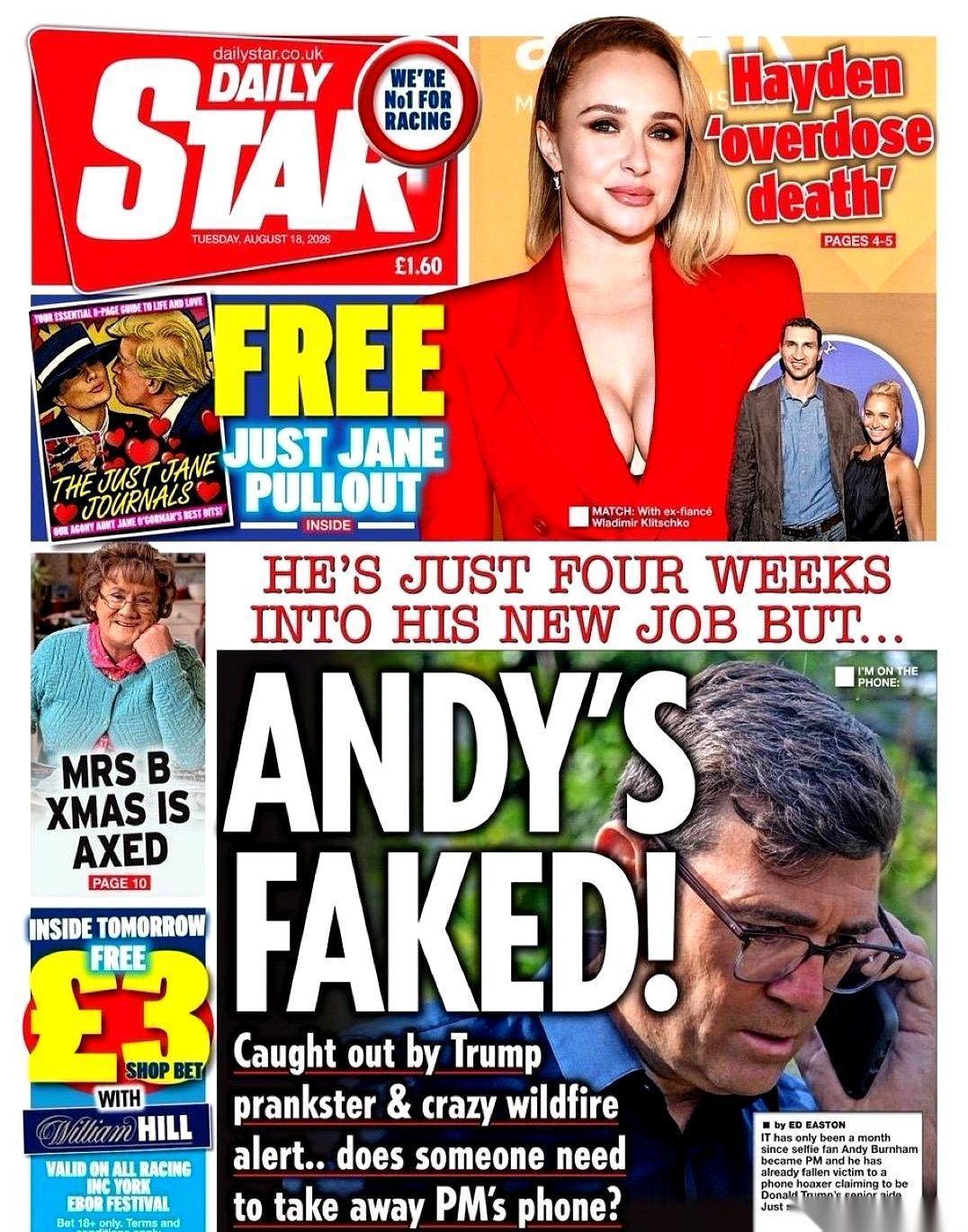 据英媒爆料，刚搬进唐宁街10号才一个月的新任英国首相伯纳姆，让人给骗了。
骗子的
