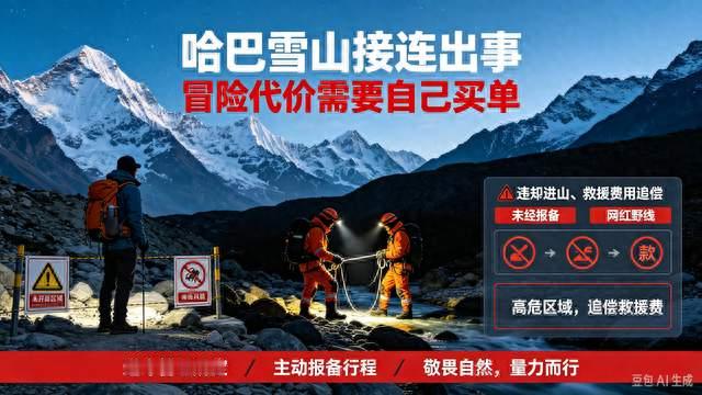 哈巴雪山接连出事，冒险代价需要自己买单