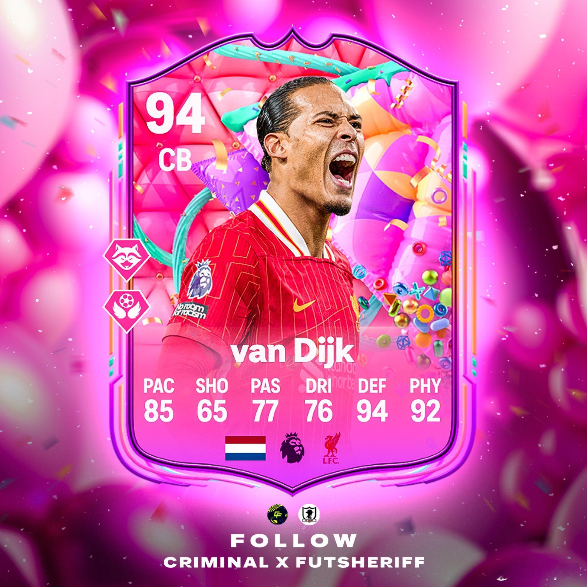 FUT Birthday范迪克确认！将会跟随第二梯队上线。FC25 ​​​