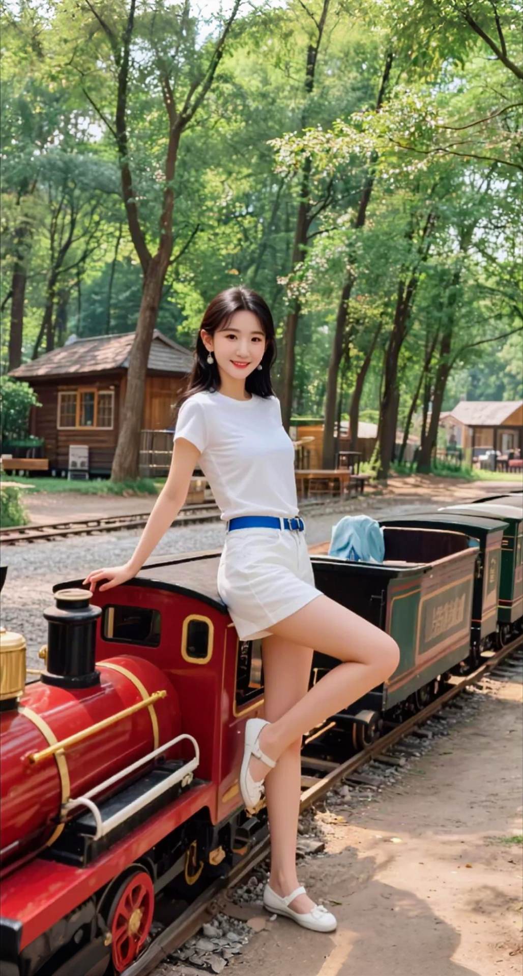 AI扩图 AI甜美随拍