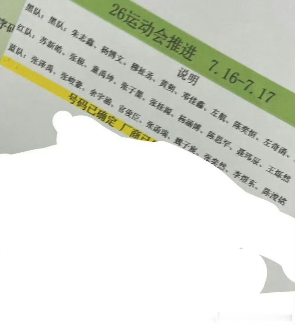 🍉TF家族今年夏日运动会分组名单