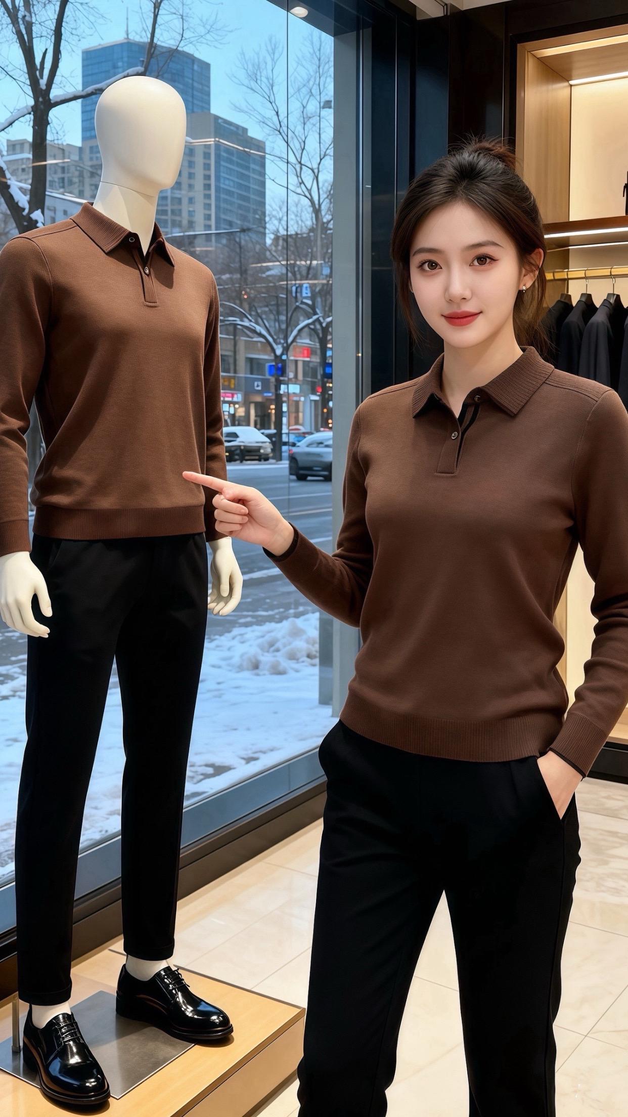 冬天这么穿包保暖的 品质男装 男士穿搭 打底衫搭配 高端男装