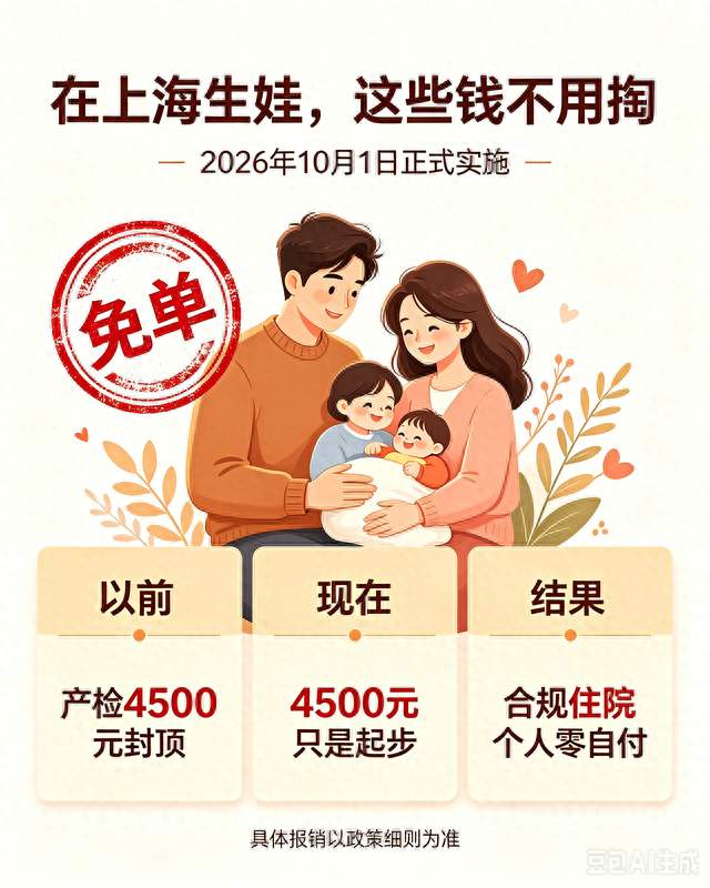 上海放大招！生娃合规费用个人不用掏