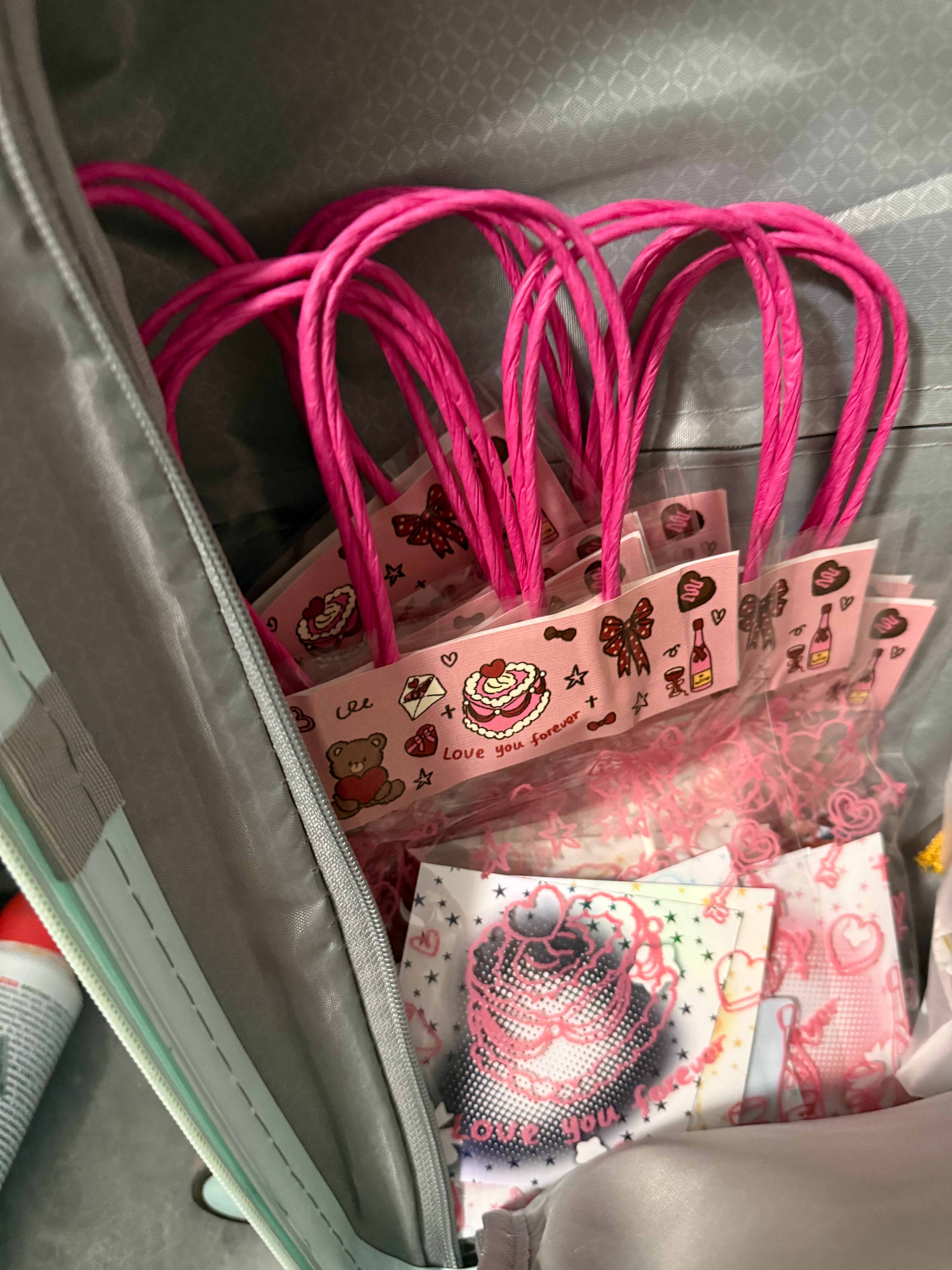 我服了 藏了一堆物料在行李箱夹层里前天出门前完全忘了只带了一半去发 我说咋可能这