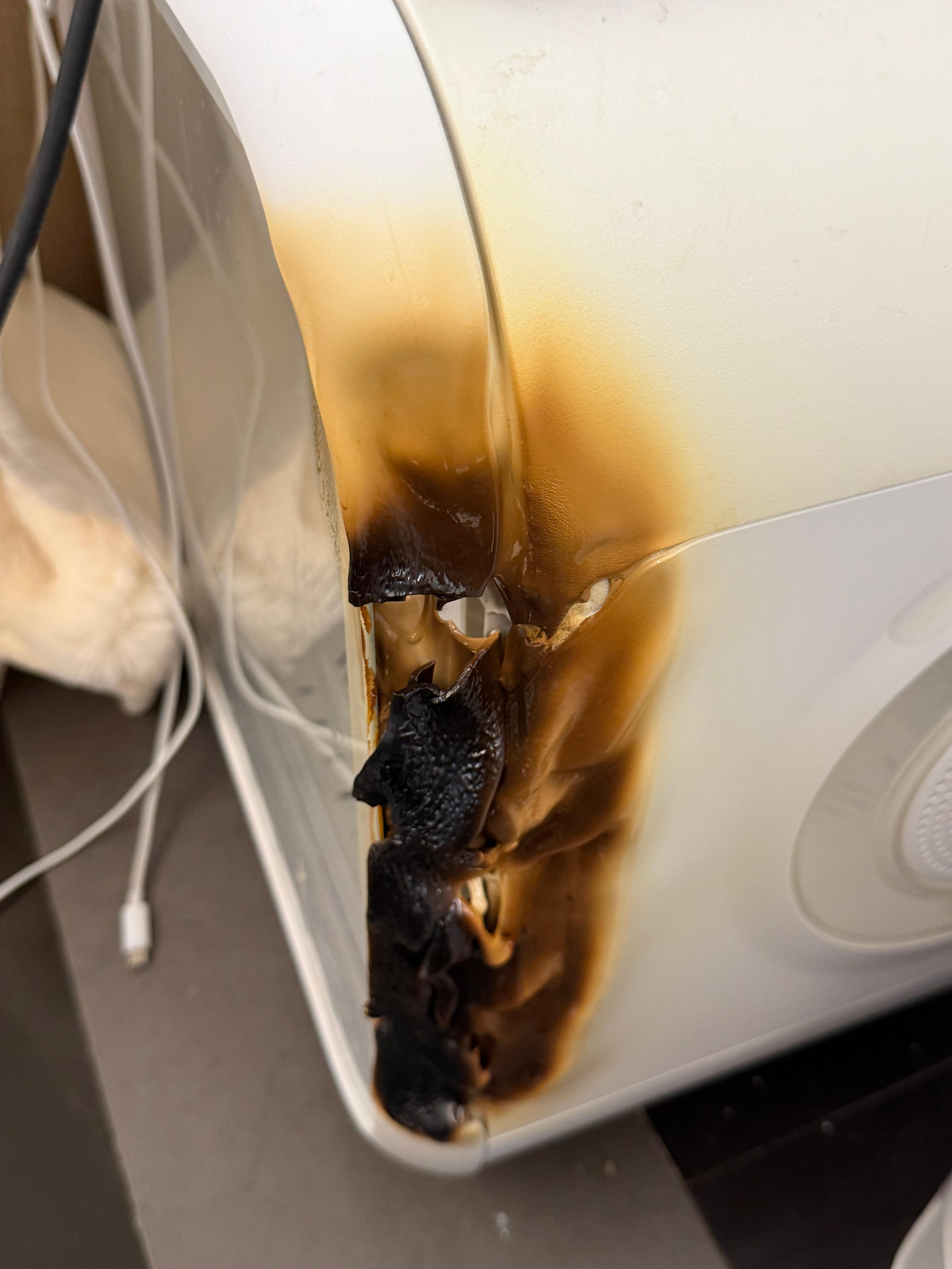 猫冷了居然会自己开烤火炉？？我一回家天塌了 一大股味道 幸好今晚上赶回来了 要不