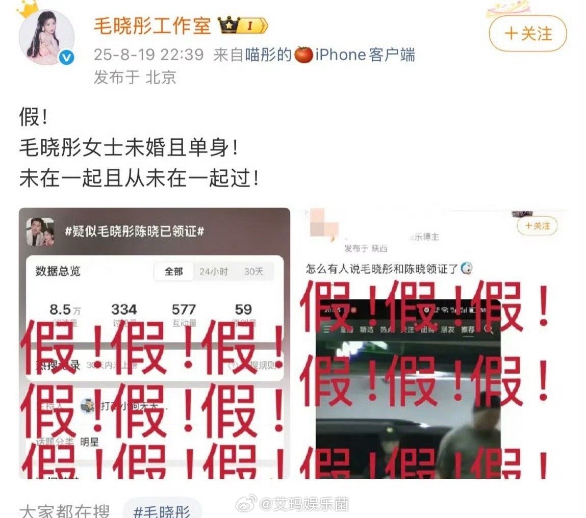毛晓彤方否认与陈晓恋情 清醒独立的大女主，男人别来沾边！谣言止于智者 ​​​