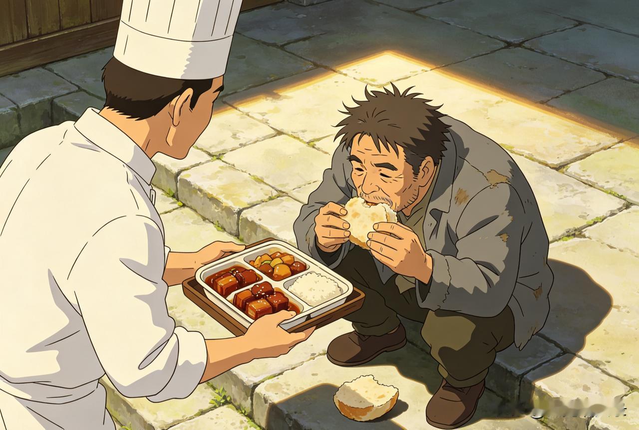 我给蹭厕所的大叔送了份午餐，结果被全店顾客点赞。
 
昨天店里忙到飞起，我正从厨