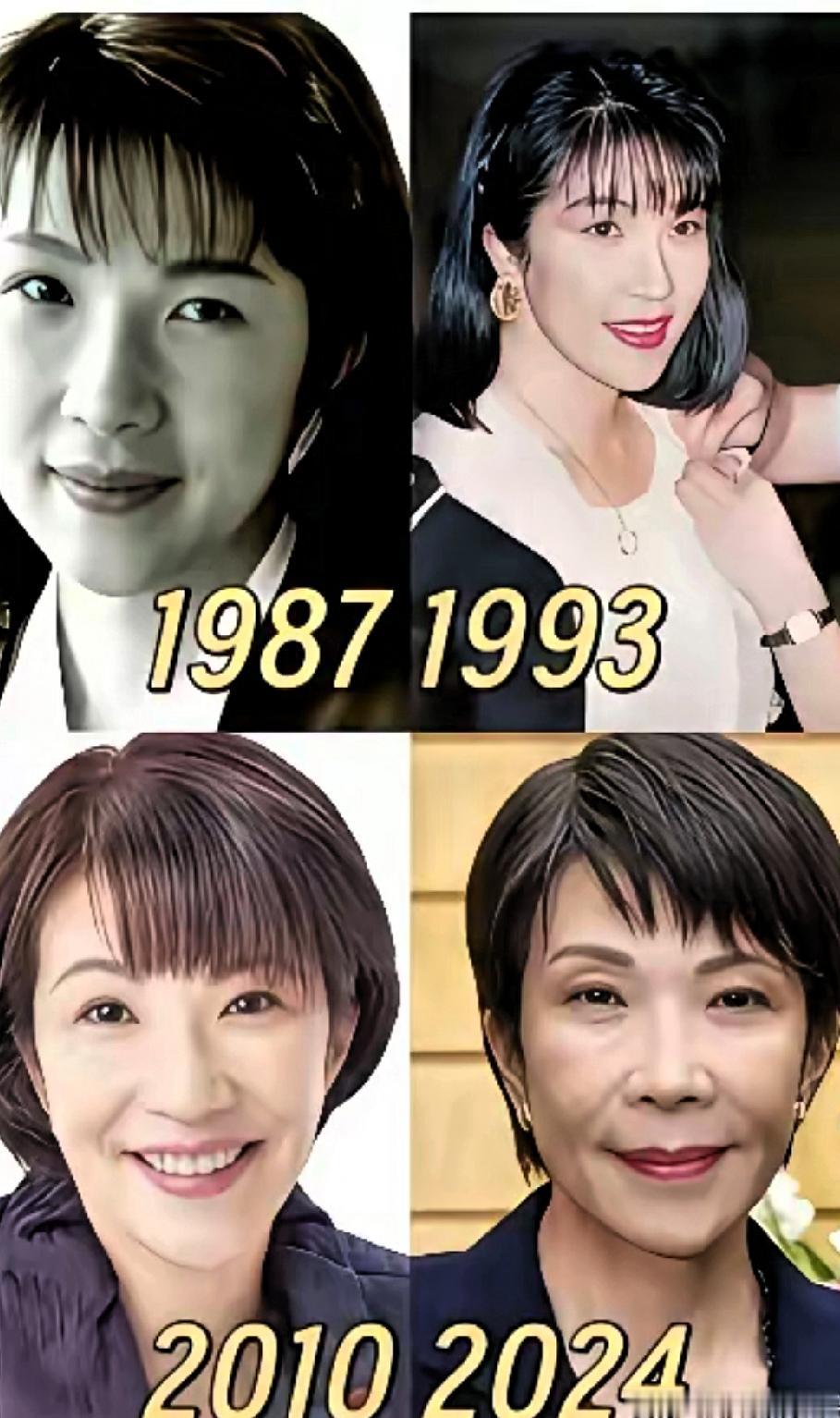 万万没想到！
这个日本首相高市早苗，年轻时还是个美人，怎么现在造成这尊容了！原来