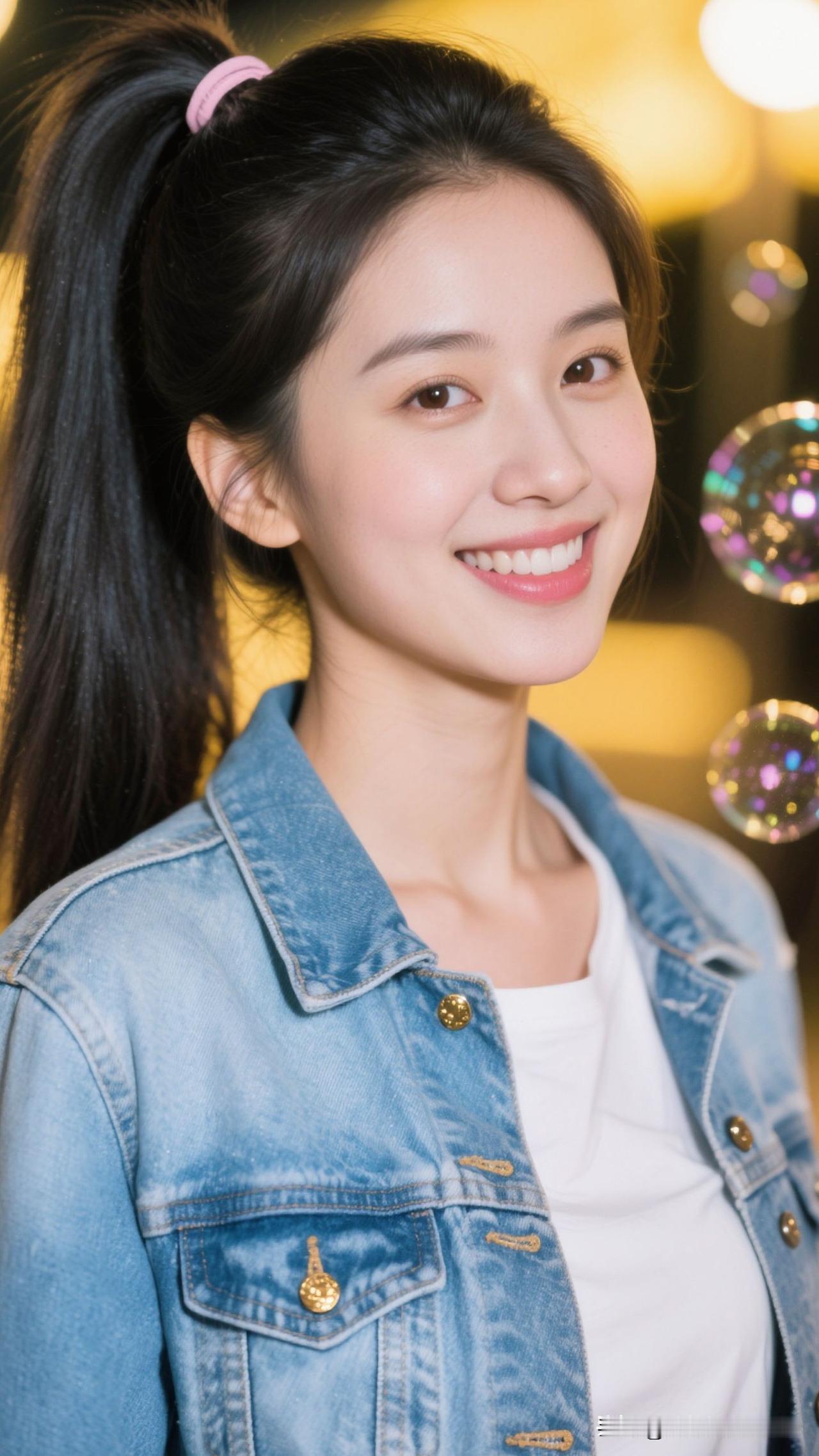 ✨ 把晴空的蓝、奶白的柔与粉调的俏缝进穿搭，风掠过发梢时，连呼吸都漾着青春的明媚