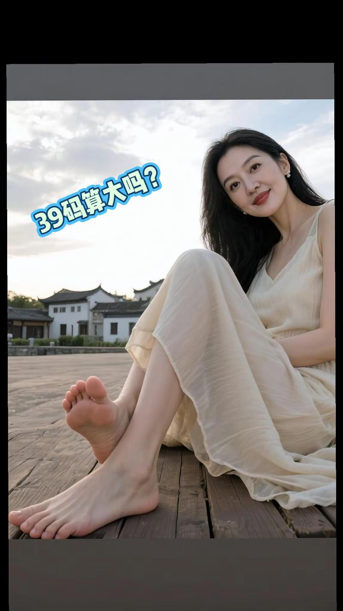 女人的jio39码算大吗？素色氛围感写真  jio