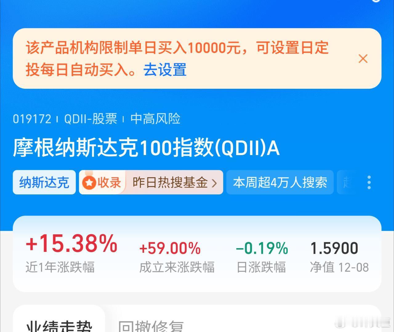 当代基民太凶了，日限购10万的美基仅一天就怼成日限购1万了基金美股