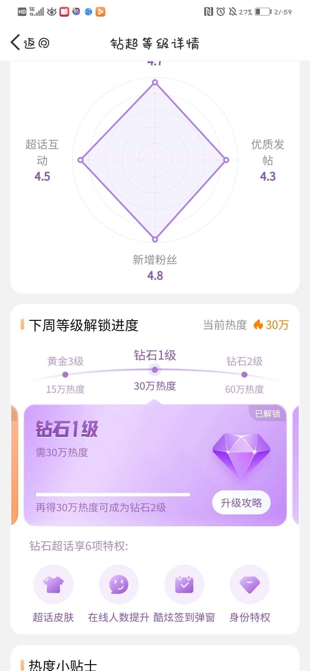 敖瑞鹏[超话]  arp 敖瑞鹏李长寿  发现我们刚刚到钻一了。为了维持钻二，继