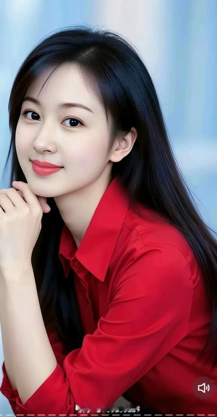 元气少女，红衣惊艳，微笑动人！