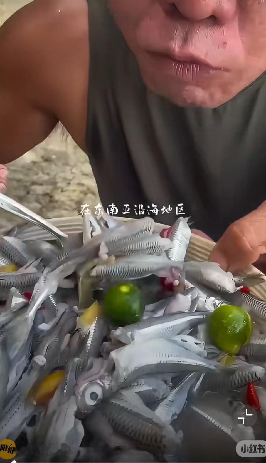 东南亚寄生虫轮盘：轮流吃一口凉拌小鱼…嗯，我好像发现有几个人偷偷没吃啊[泪奔][