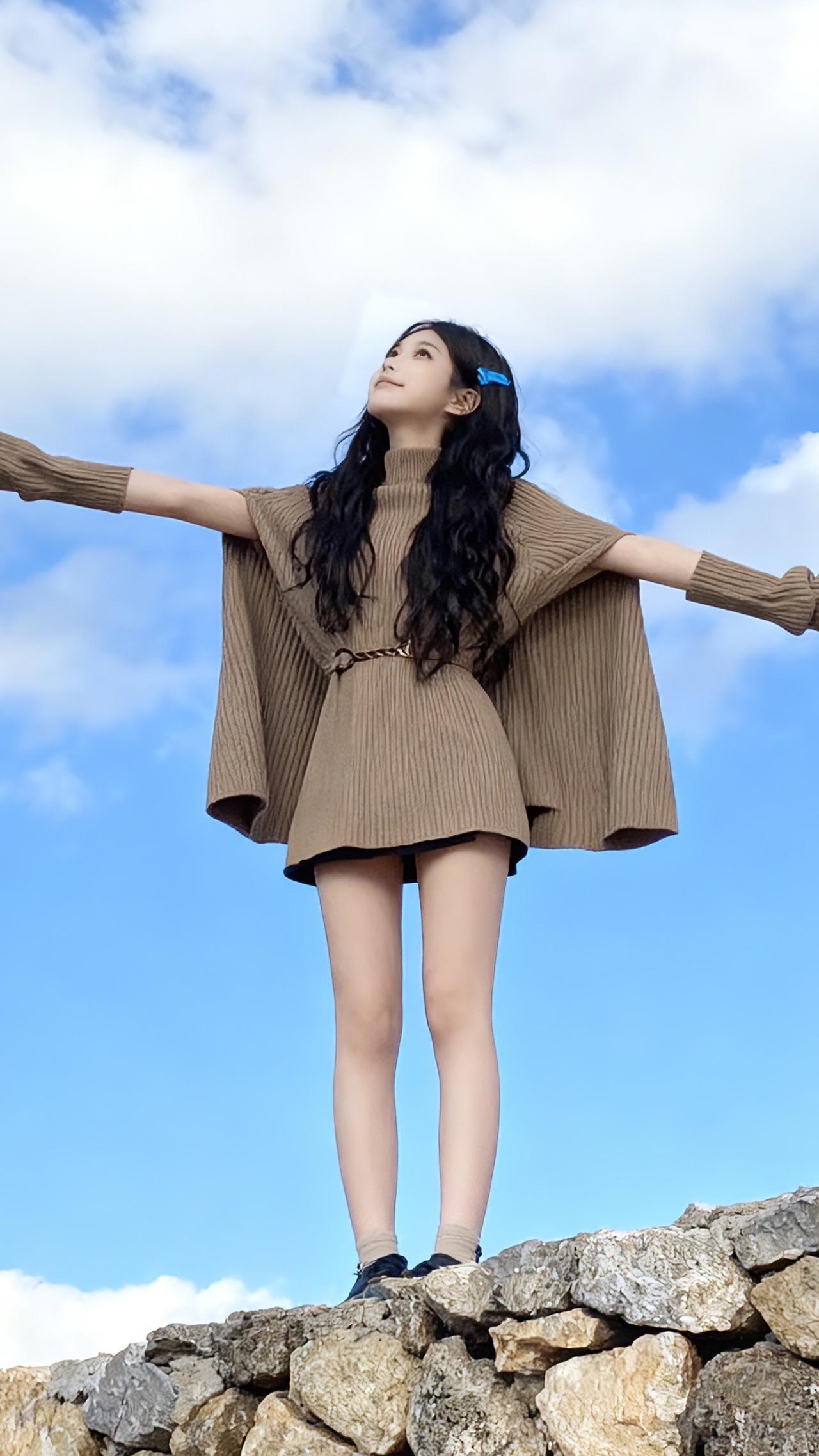 法式半高领套头斗篷毛衣女秋冬韩系穿搭宽松慵懒风不规则针织上衣甜美女孩 穿搭超美