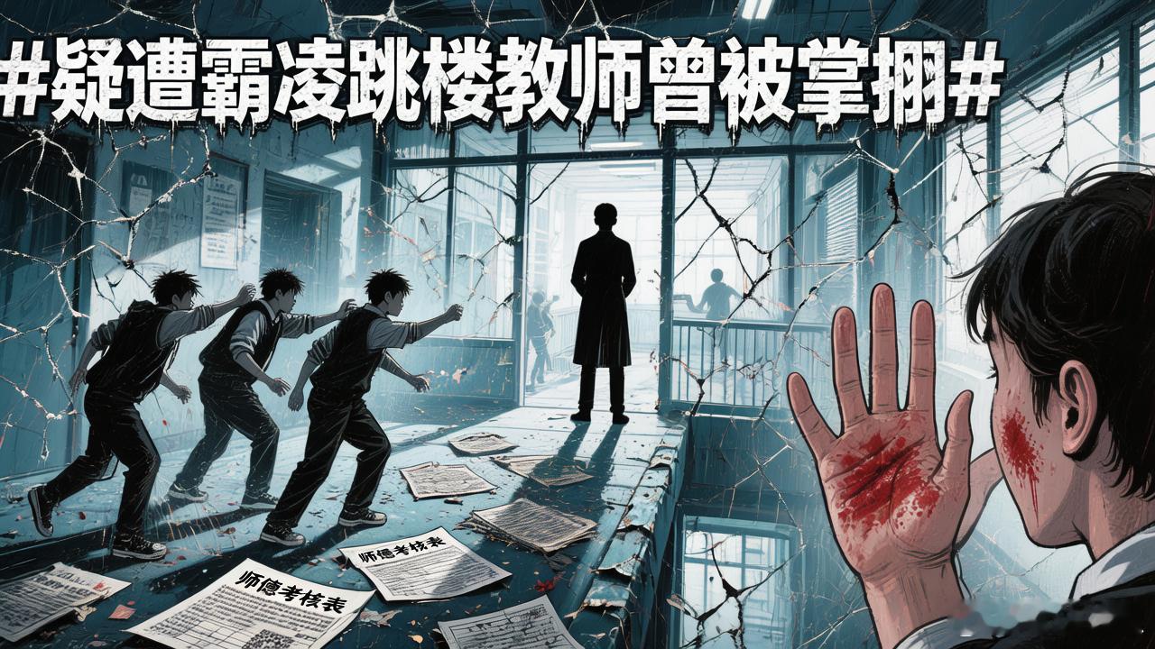 疑遭霸凌跳楼教师曾被掌掴云南姚安一中，张老师从教学楼四楼跳下前，留下一封《告同仁