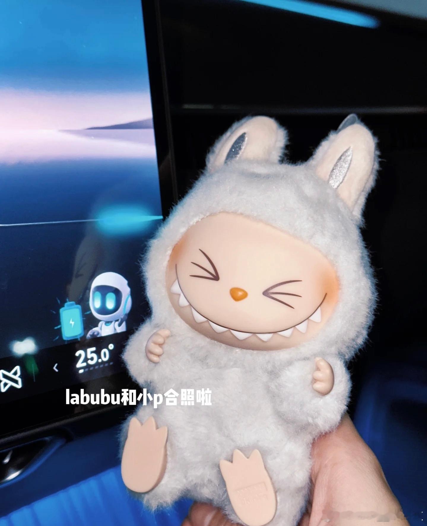 30只Labubu把老爸整破防了小鹏MONA和LABUBU终于相逢，都是年轻人最