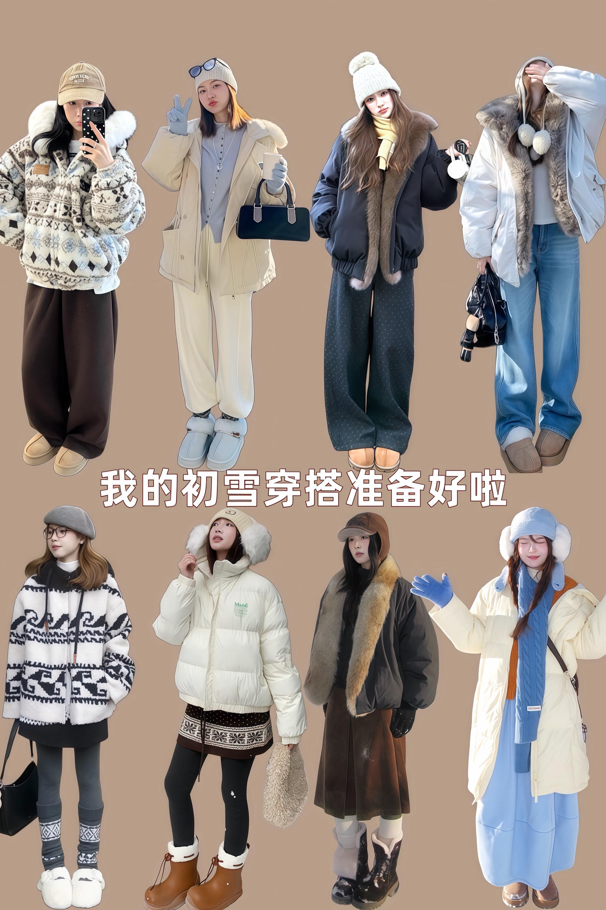 我的初雪穿搭准备好啦 冬季搭配雪地穿搭穿搭分享穿搭技巧