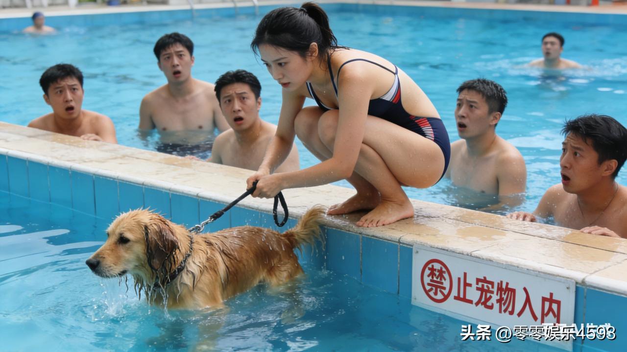 女子带狗进入公共游泳池，物业当即排空池水并花费数小时消毒、换水，事后向其收取两万