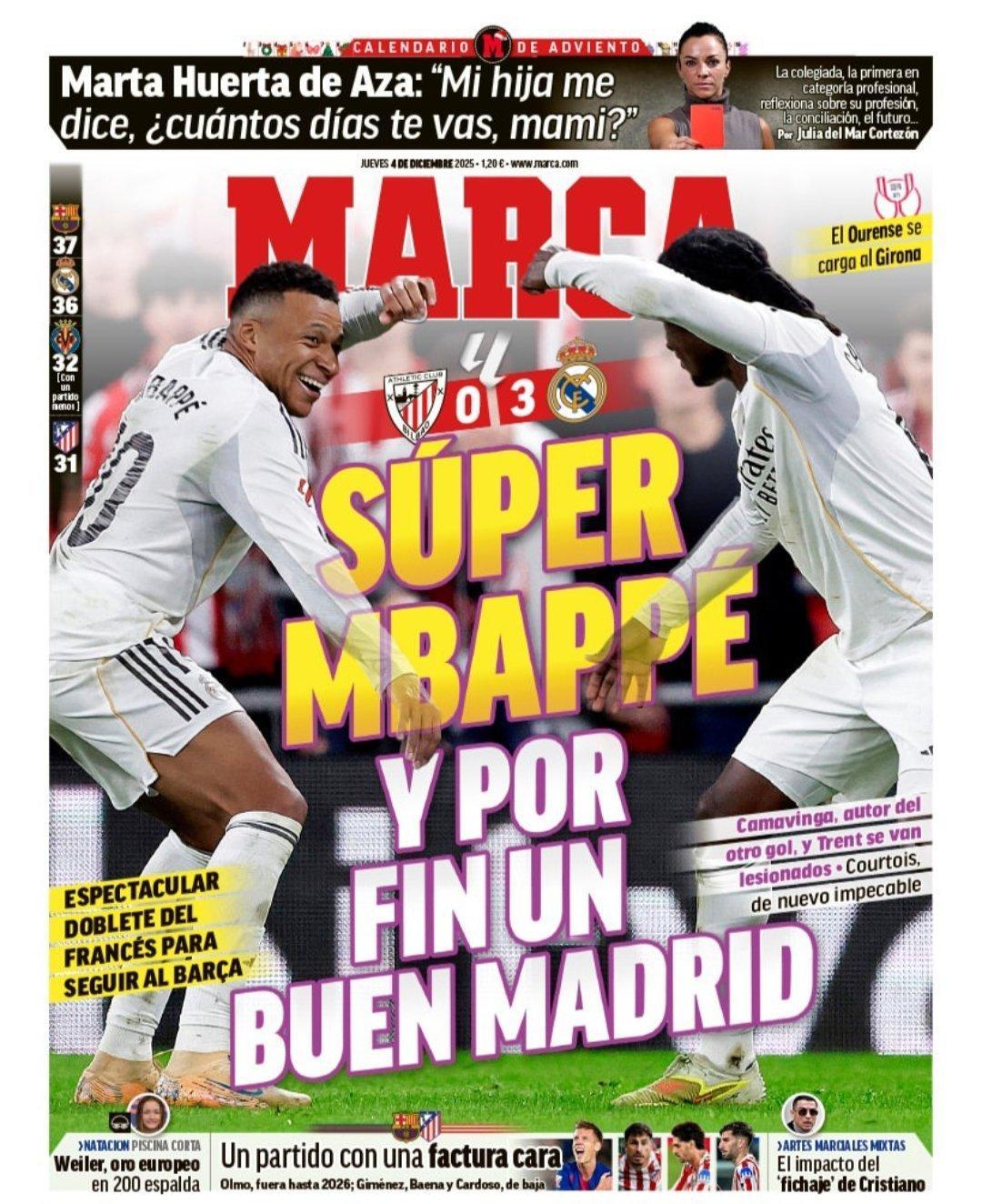 皇马 《马卡》超级姆巴佩和终于好了的皇马姆巴佩精彩的梅开二度使皇马保持住跟巴萨的